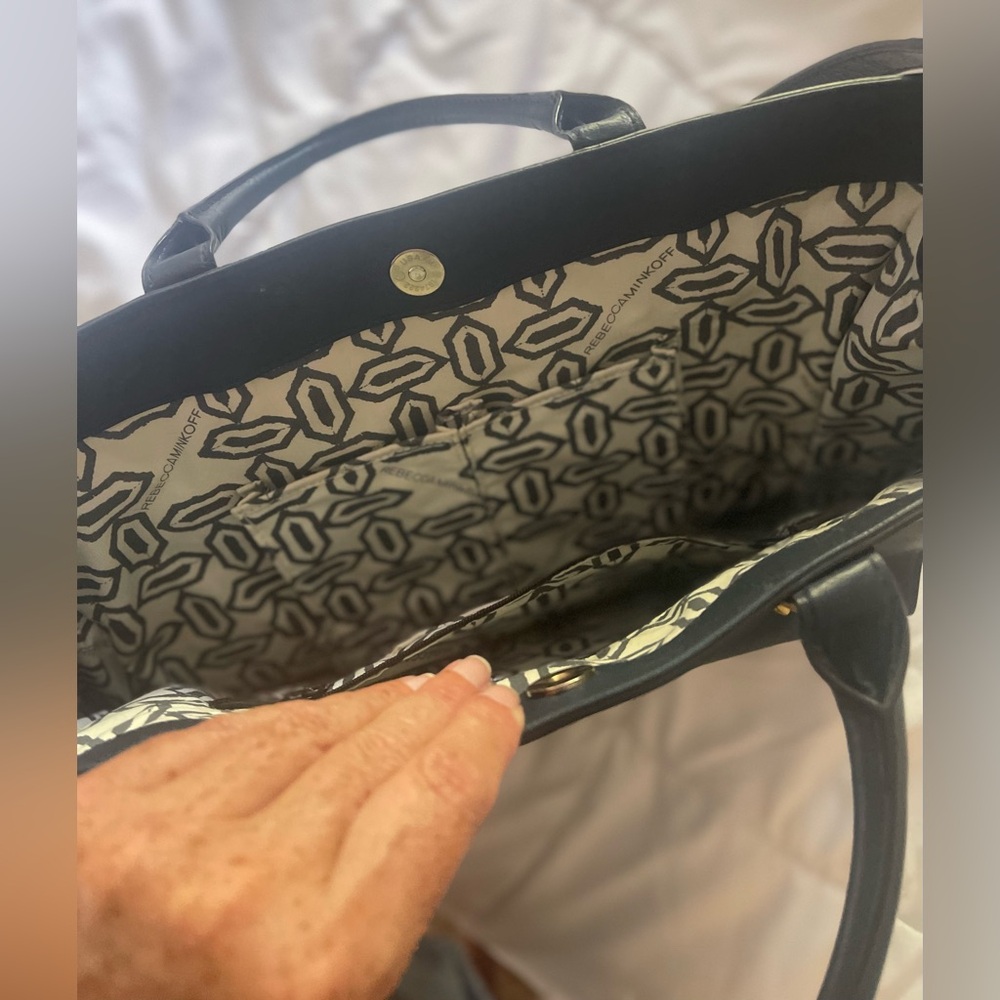 Rebecca Minkoff Black and Gold Studded Bag - Picture 8 of 10